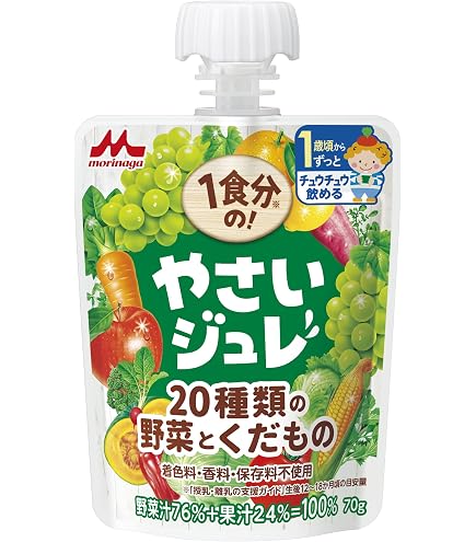 Amazon.co.jp: 森永 1食分のやさいジュレ たっぷり緑黄色野菜と